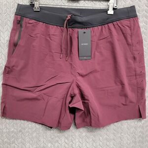 Ten Thousand Interval Shorts w/ Liner Mens Size 2XL 7' Inseam‎ Maroon Black NEW